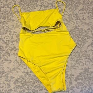 Billabong Yellow One Piece Swimsuit